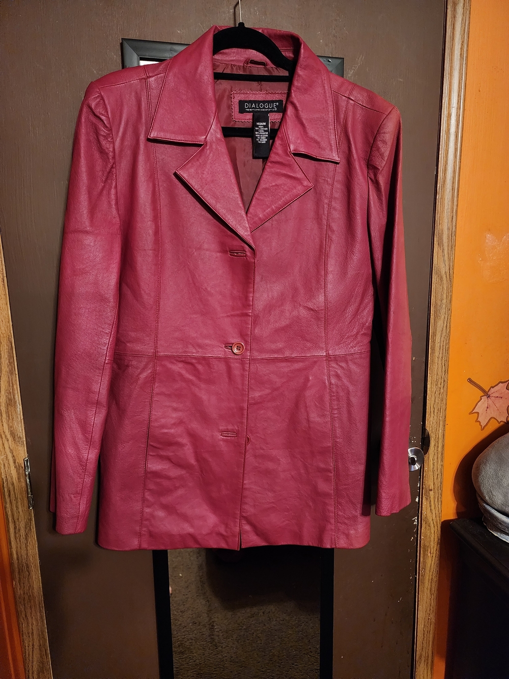 Dialogue Women’s Burgundy Leather Jacket